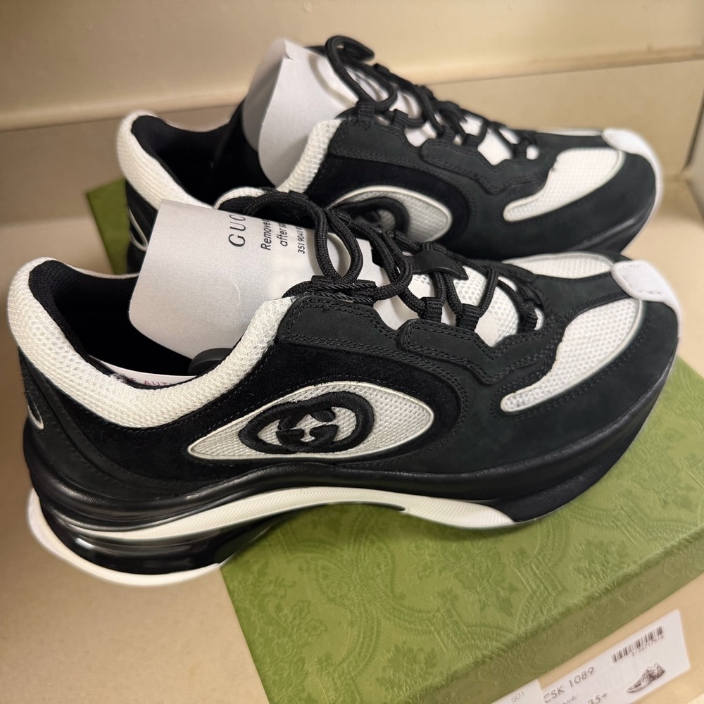 Gucci Monochrome Athletic Shoes - Picture 3 of 6